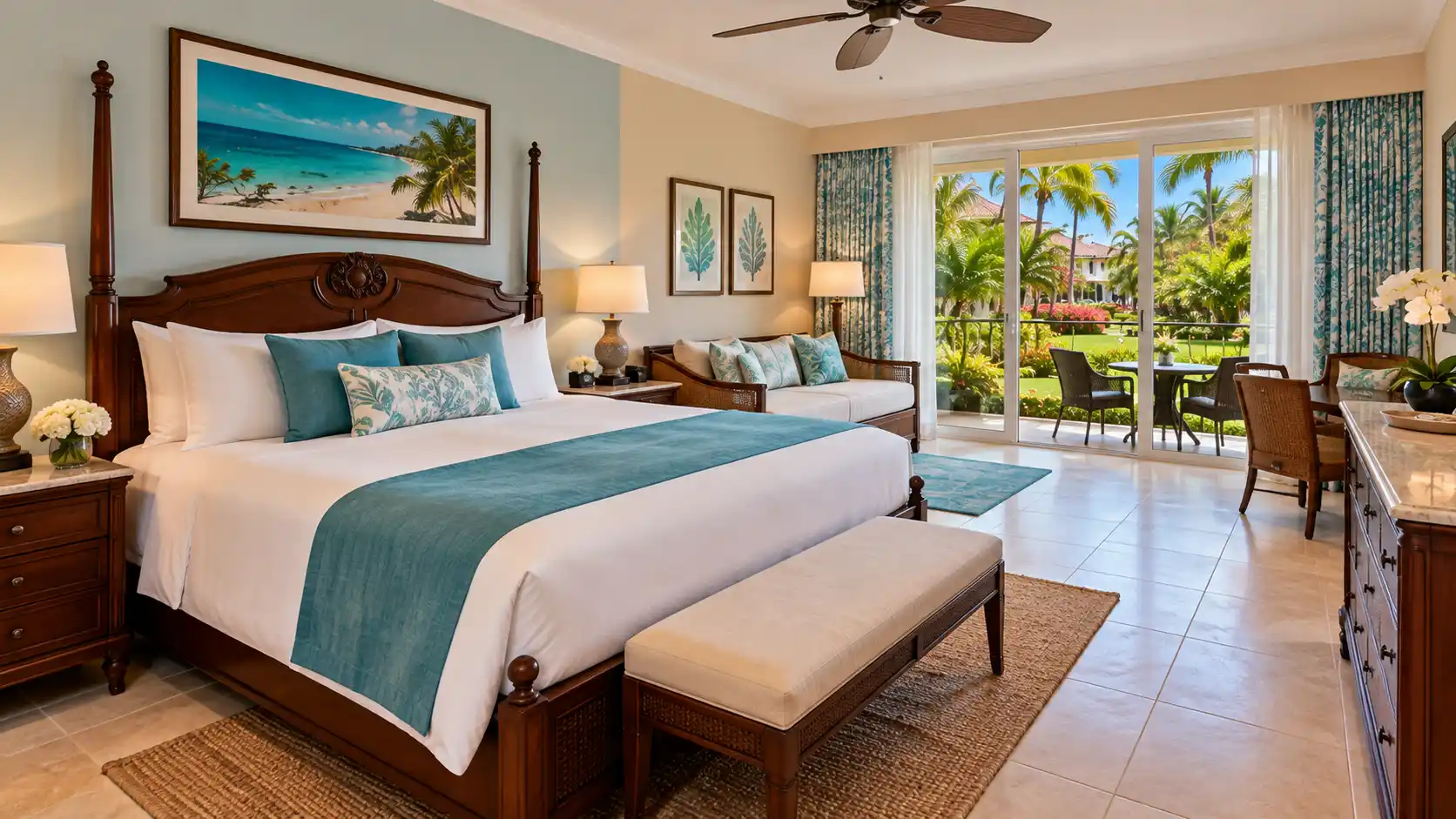 Deluxe Room, Garden View (Caribbean 1 King)